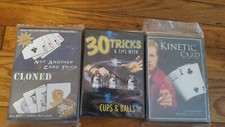 4 Magic Trick DVD's Cards, Cups  Balls, Kinetics