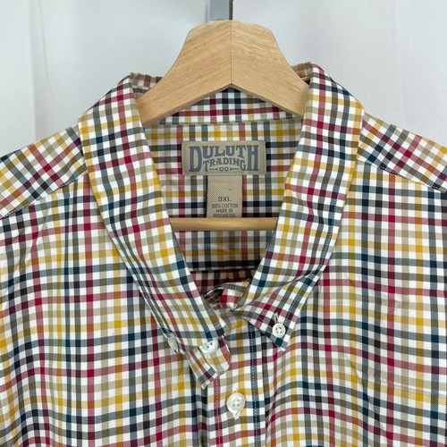 Camisa de manga larga a cuadros de algodón multicolor DULUTH TRADING Wrinklefighter talla 3XL - Imagen 4 de 9