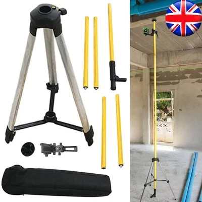 Adjustable Tripod 12 Ft/3.7m Telescoping Pole for Rotary and Line Lasers Level Q