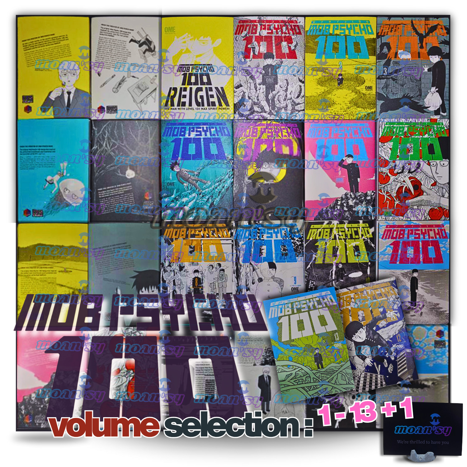 Cómics Mob Psycho 100 Volumen 1-13 Manga Inglés Único y Reigen Nuevos por UNO