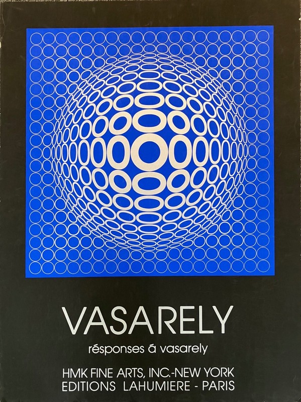 Vintage - Victor Vasarely 1976 Silkscreen Poster Op-Art 28x38 inches