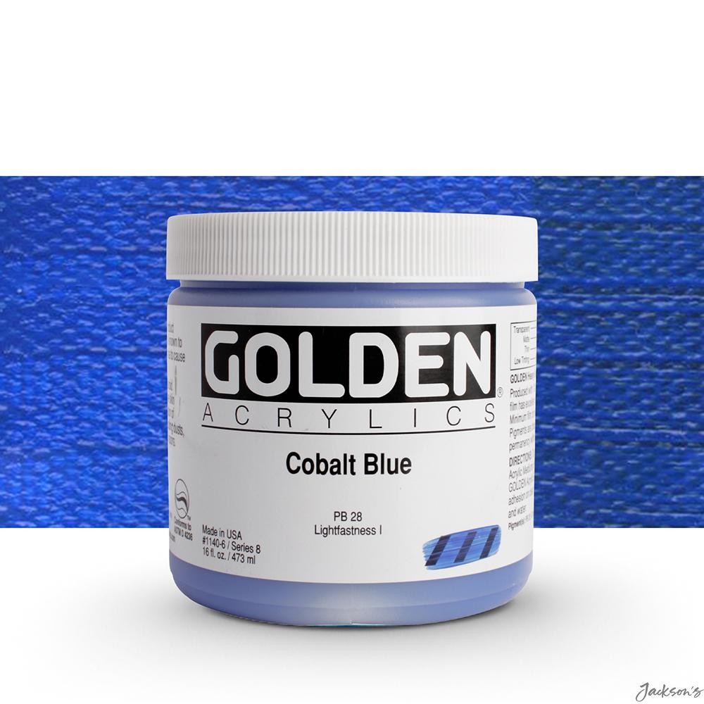 Golden Heavy Body Acrylic Paint 473ml Cobalt Blue For Artist Painting
