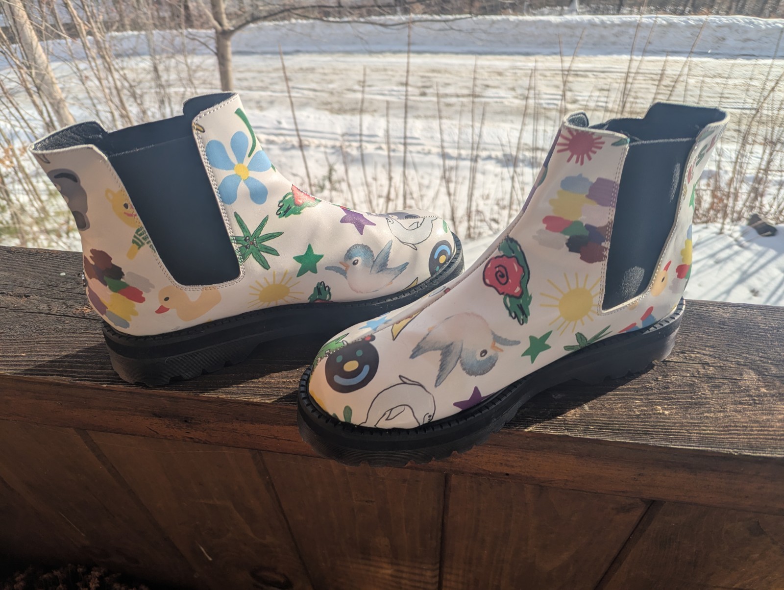 OUTSIDERS DIVISION Printed Boots Sample Sale Size… - image 1