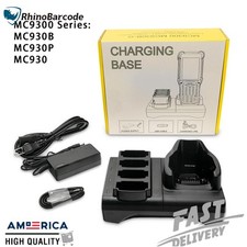 4-Slot Battery Charger Cradle Base Kit For Zebra MC9300 MC930B MC930P US SHIP
