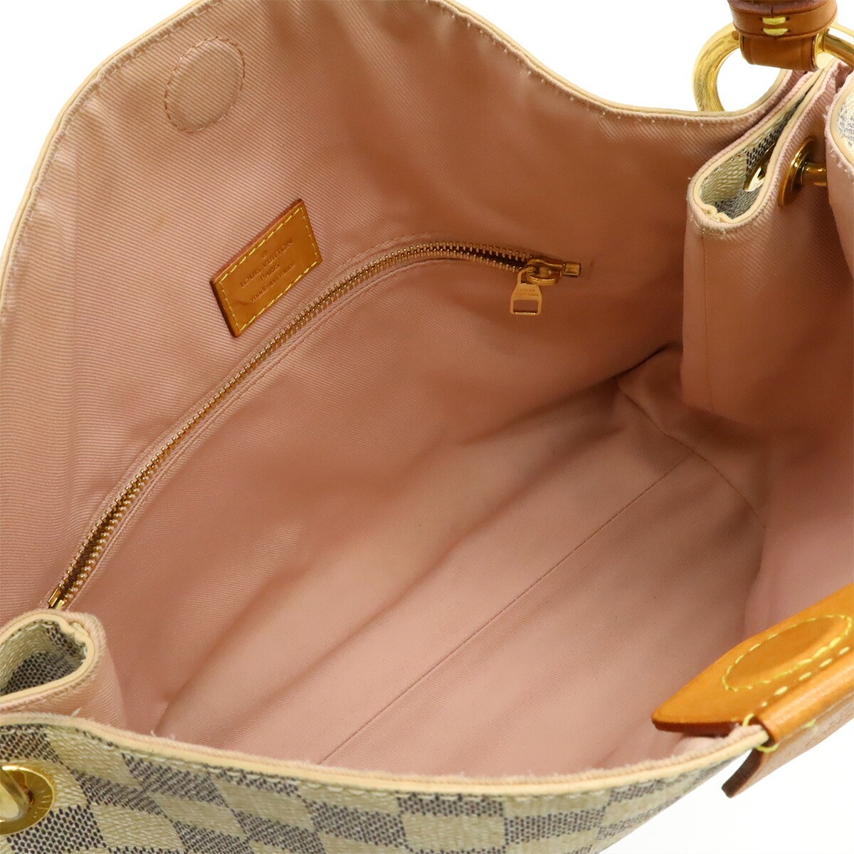 Louis Vuitton Damier Azur Graceful PM Shoulder Bag PVC Canvas Used image 6