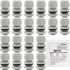 MAKERELE Wire Strain Relief NPT 3/8”Nylon Cord Grips 3/8 20pcs BAG, Grey 