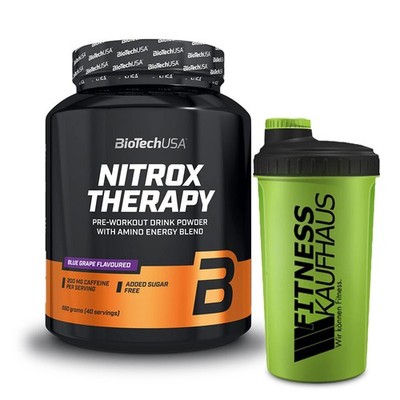 (44,85 EUR/kg) Biotech USA Nitrox Therapy 680g Bio Tech Pre Workout + Shaker