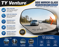Passenger Side Replacement Mirror Glass - compatible with Cadillac, GMC CHEVY