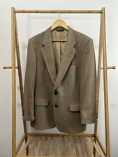 VTG Burberry Pure Camel Hair Sport Coat Blazer Jacket Size 45 SEE MEASUREMENTS