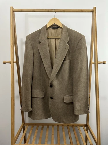 Giacca blazer cappotto sportivo vintage Burberry capelli puro cammello taglia 45 *VEDI MISURE