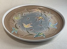 Denby Glyn Colledge "Falling Leaves" Studio Pottery Plate 26 cm Dia, Vintage