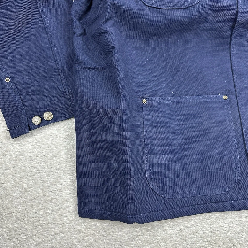 NOS Carhartt Detroit Chore Canvas Jacket Men's 52T Navy Blue Blanket Lined USA - Image 4 of 4