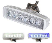 Wave One Marine Dual Color LED Boat Spreader Light Deck Flood Beam Stainless ...