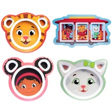 Daniel Tiger 4-Pack Mealtime Feeding Plates for Kids - Divided Dishes