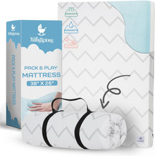 Babylicious Waterproof Pack and Play Mattress Pad - 38" x 26" Roll Up Style -