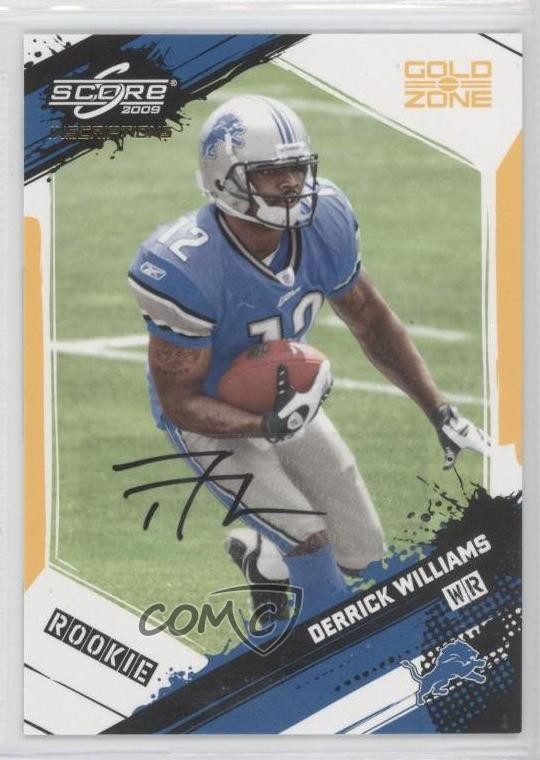 2009 Score Inscriptions Gold Zone 44/50 Derrick Williams #334 Rookie Auto RC 0s3