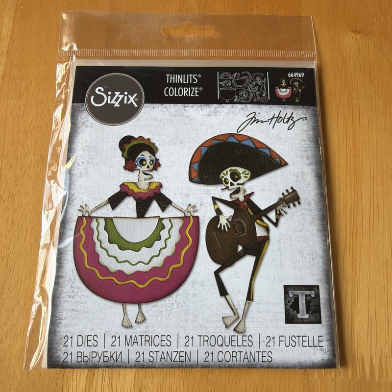 Sizzix Tim Holtz Thinlits Colorize Die Cut Set Día De Muertos Day Of The Dead