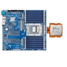 GIGABYTE MZ33-AR1 Motherboard With AMD EPYC 9334 QS 2.55- 3.5 GHz 32Cores CPU
