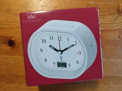 Krontaler Retro Vintage Funkwecker Weiss Neu OVP