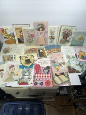 Nice Lot of 29 Vintage Get Well Friendship Greeting Cards, Some W/ Envelopes D3