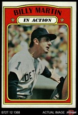 1972 Topps #34 Billy Martin In Action Tigers MANAGER 3 - VG