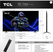 TCL 65" Class QM63K Series QD-Mini LED Smart TV
