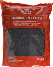 Pettex Complete Sinking Pellets For Bottom Feeding Fish, 2.5 kg, transparent
