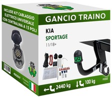 Gancio Fisso Kia SPORTAGE HYBRID, B/GPL Dal 18 Centralina 13P