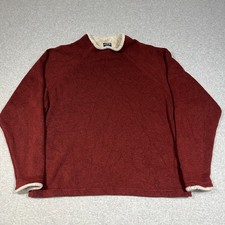 Kuhl Sweater Womens XL Red Alfpaca Fleece Pullover Mockneck Outdoor Hike