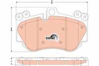 1X TRW GDB1764 Bremsbelagsatz Scheibenbremse FüR Porsche