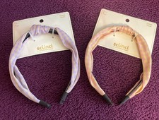 Scunci Fashion Headbands Set of 2 Gingham Plaid Women/Girls NWT