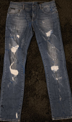 Dolce & Gabbana Skinny Jeans Blau Denim Herren Gr. 46 Stretch 32in