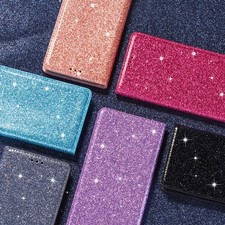 Glitter Flip Case Magnetic Wallet Cover For iPhone Air 17 Pro Max 16E 16 15 14 +