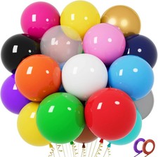 32Pcs Big Balloons 18 Inch Assorted Colors, Round Large Latex Party Balloons