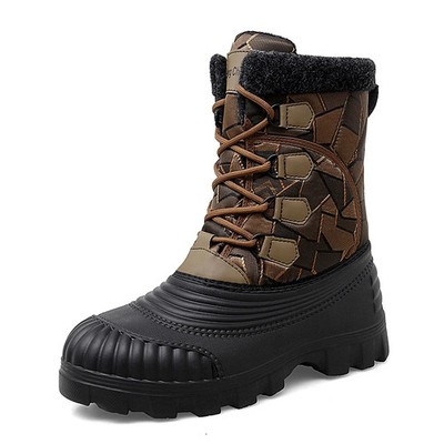 Thick Fleece Snow Winter Camo Boots Outside Nice Super Warm Snow Boots for Men