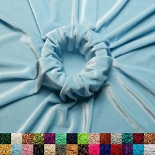 Ice Fabrics Stretch Velvet Fabric by The Yard - 60" Wide 1 Yard, Baby Blue