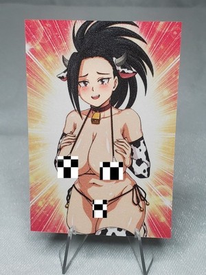 Momo Yaoyor Goddess Hero Academia Cheerleader Sexy Textured Art Doujin Waif Card