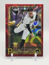 2025 Topps Chrome Paul Skenes #300 Red Refractor /5 Pirates Rookie Cup