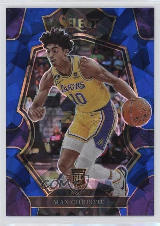 2022-23 Panini Select Premier Level Blue Cracked Ice Prizm Max Christie #181 6k2