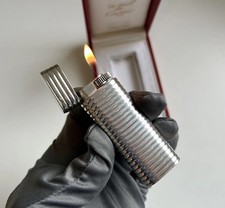 Cartier Paris accendino argento sterling 925 cappotto massiccio revisionato/sigillato IMBALLO ORIGINALE