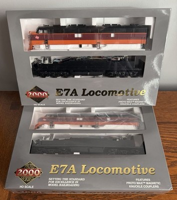 HO Scale Model Trains Proto 2000 E7A Orange/Maroon Milwaukee #18 Locomotive Set