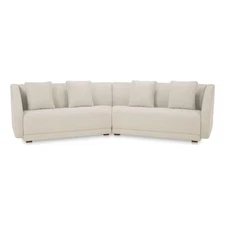 Moe's Home Collection Fraser Modular Sofa Fabric White