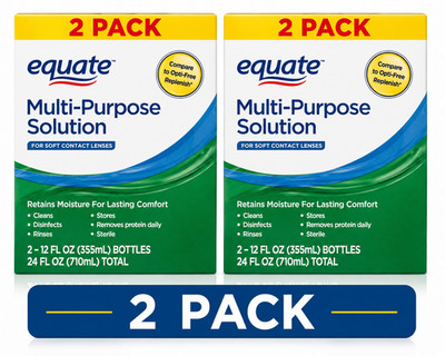 Multi-Purpose Contact Lens Solution, Twin Pack 12 fl oz (2 Count)