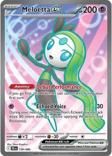 Meloetta ex (#159/086) - Holofoil SV - Black Bolt LP Pokemon