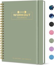 Fitness Workout Journal for Women  Men, A5 5.5" x 8.2" Workout Log Book Planne