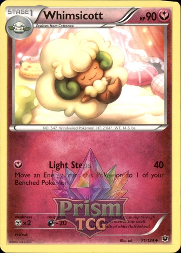 Whimsicott 71/124 Uncommon Fates Collide Pokemon