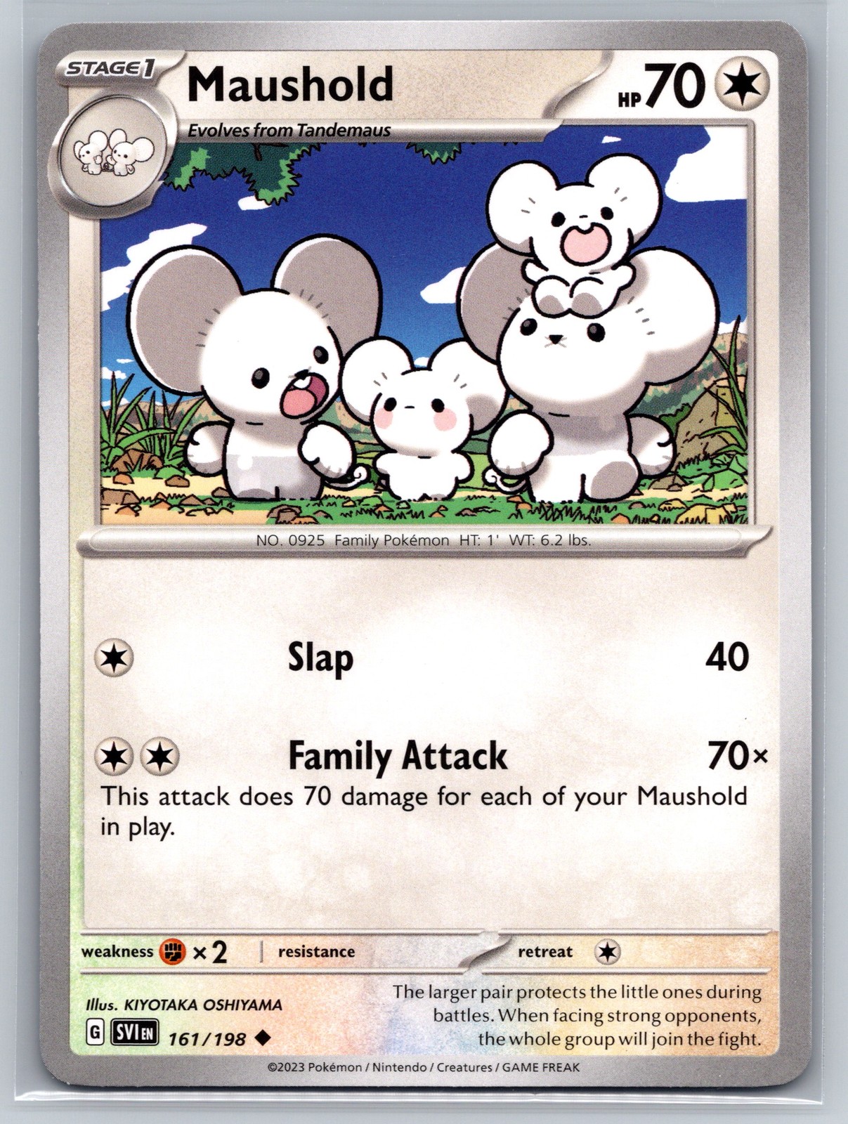 Maushold 161/198 Scarlet Violet Base Pokemon TCG Colorless Family Stage 1 Card