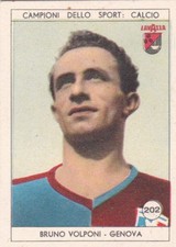 Figurina calciatori BRUNO VOLPONI - GENOVA N.202 Ed. LAVAZZA 1950 orig.