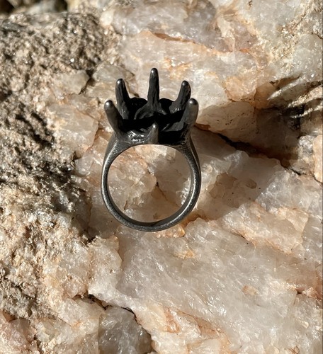 Sauron Helmet Ring Stainless Steel Lord of the Rings Gift Bag - DM Size w/ Order - Picture 6 of 6