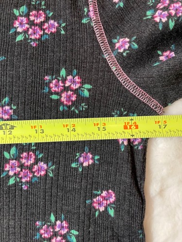 Art Class Ditsy Floral Shirt Legging Set Girls XL 14-16 Black Pink 90s Y2K GUC - Picture 6 of 16